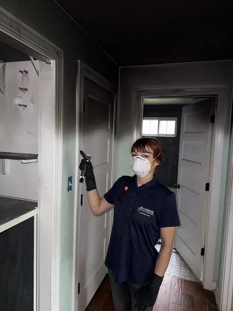 Oak City Water & Flood Restoration technician in protective gear on a job in Raleigh