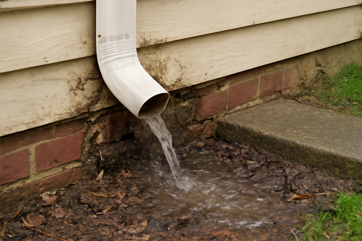 Downspout Failure Water Removal in Broadway, NC