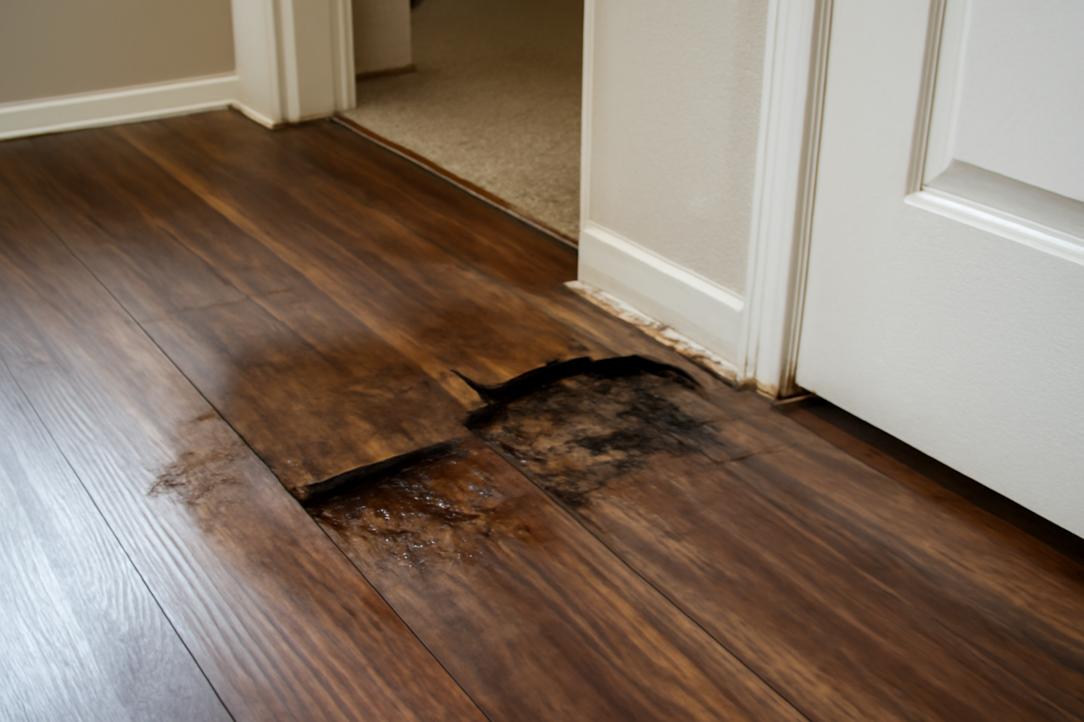 Laminate Floor Water Damage Restoration in Wilson's Mills, NC